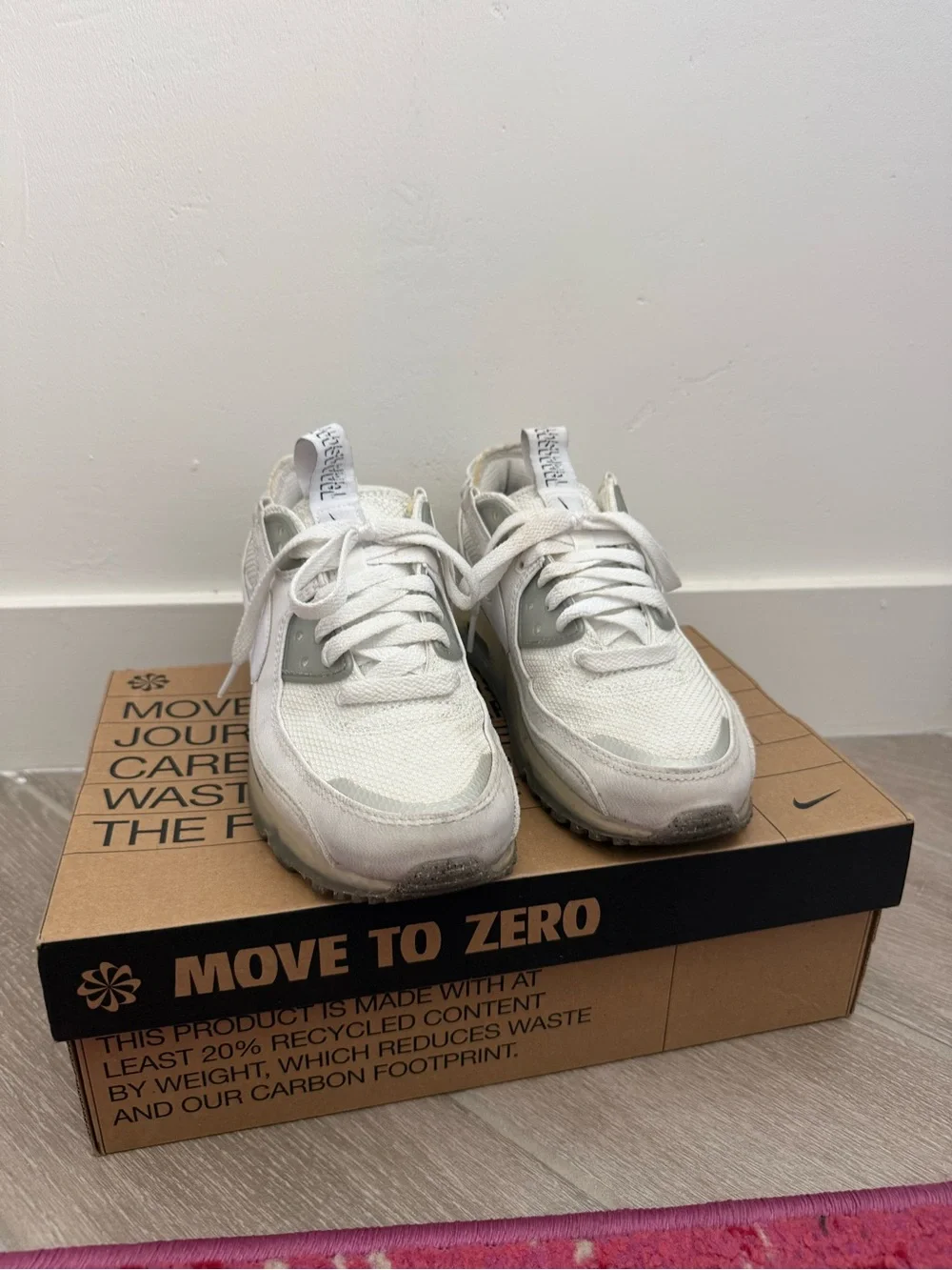 Nike White/Light Gray Hybrid Air Max Sneaker